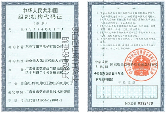 组织机构代码证